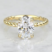 1.75 CT Oval Cut Lab Grown Diamond Engagement Ring Mapple Gems